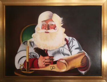 Babbo Natale con la lista dei bimbi buoni e cattivi